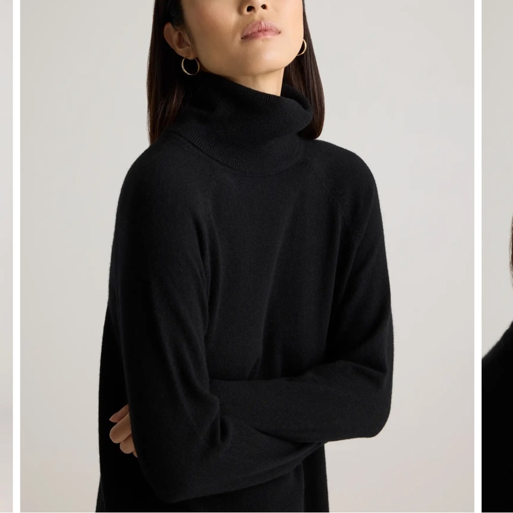 Quince Mongolian Cashmere Turtleneck
Sweater Dress in black size M NEW with tags - Picture 2 of 13